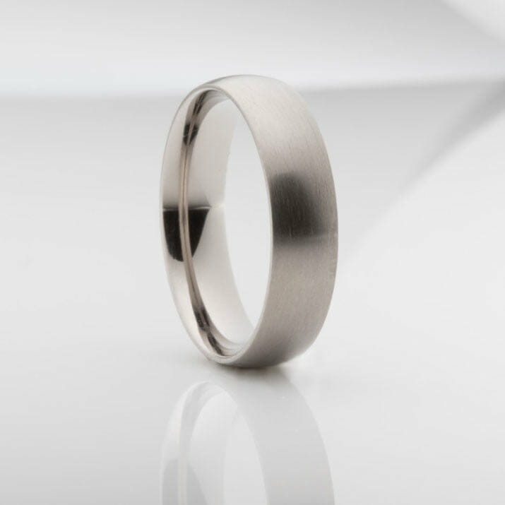 Titanium Ring on white background
