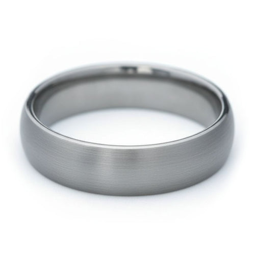 Tungsten wedding ring on a white background
